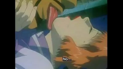 Hentai teen taking two huge cocks