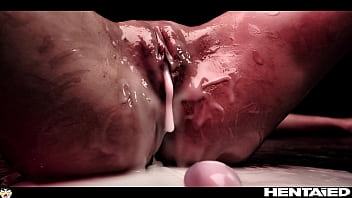 Russian teen with perfect body got fucked and impregnated by huge tentacles – eggs ejection and cum explosion