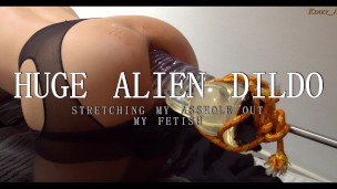 Monster Dildo destroying my Asshole – biggest toy in my messy Ass #anal #artporn #fuckmachine 4K