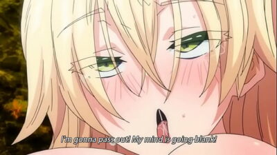 Hentai blonde with big boobs enjoys anal