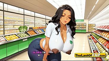 Cuban MILF cashier with big tits fucked hard by customer – AI – Generated