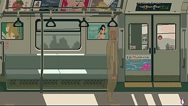 hentai game Train 45 . Man in erotic acts with hot ladies on the train