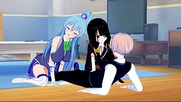 KonoSuba Aqua & Fubuki – Koikatsu Threesome 3D Anime Hentai